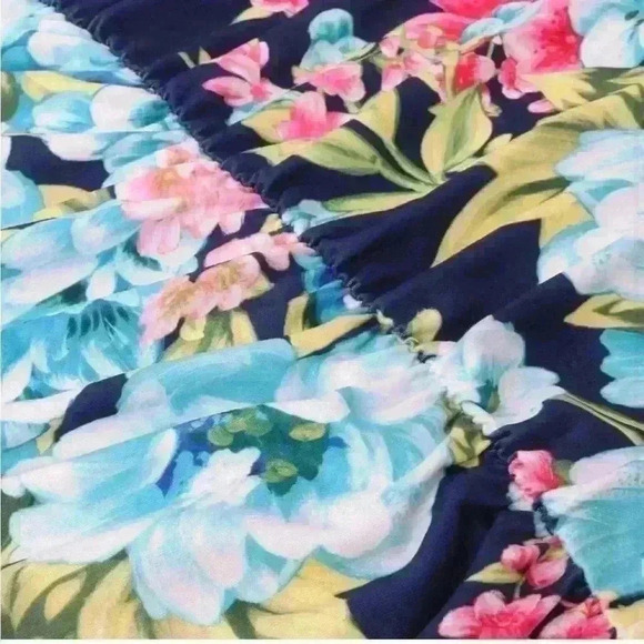 Casual Sleeveless Boho Floral Print Beach Party Long Maxi Dress - Picture 7 of 7